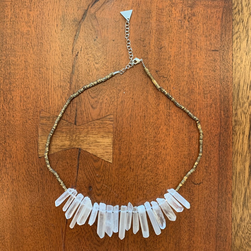 Faux Crystal Short Necklace